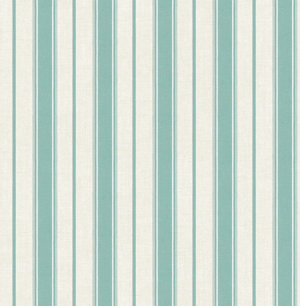 Seabrook Designs Eliott Linen Stripe Minty Meadow Wallpaper Sample FC61514