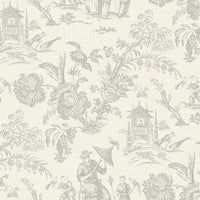 Seabrook Designs Colette Chinoiserie French Grey Wallpaper FC61808