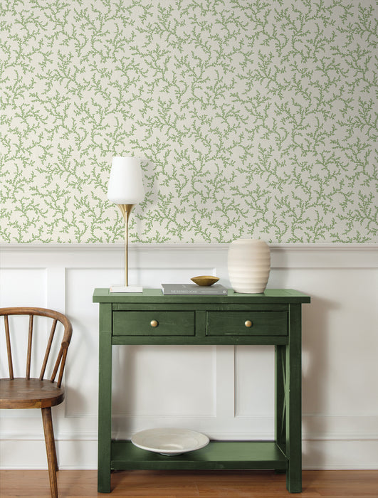 Seabrook Designs Corail Herb Wallpaper Sample FC62104