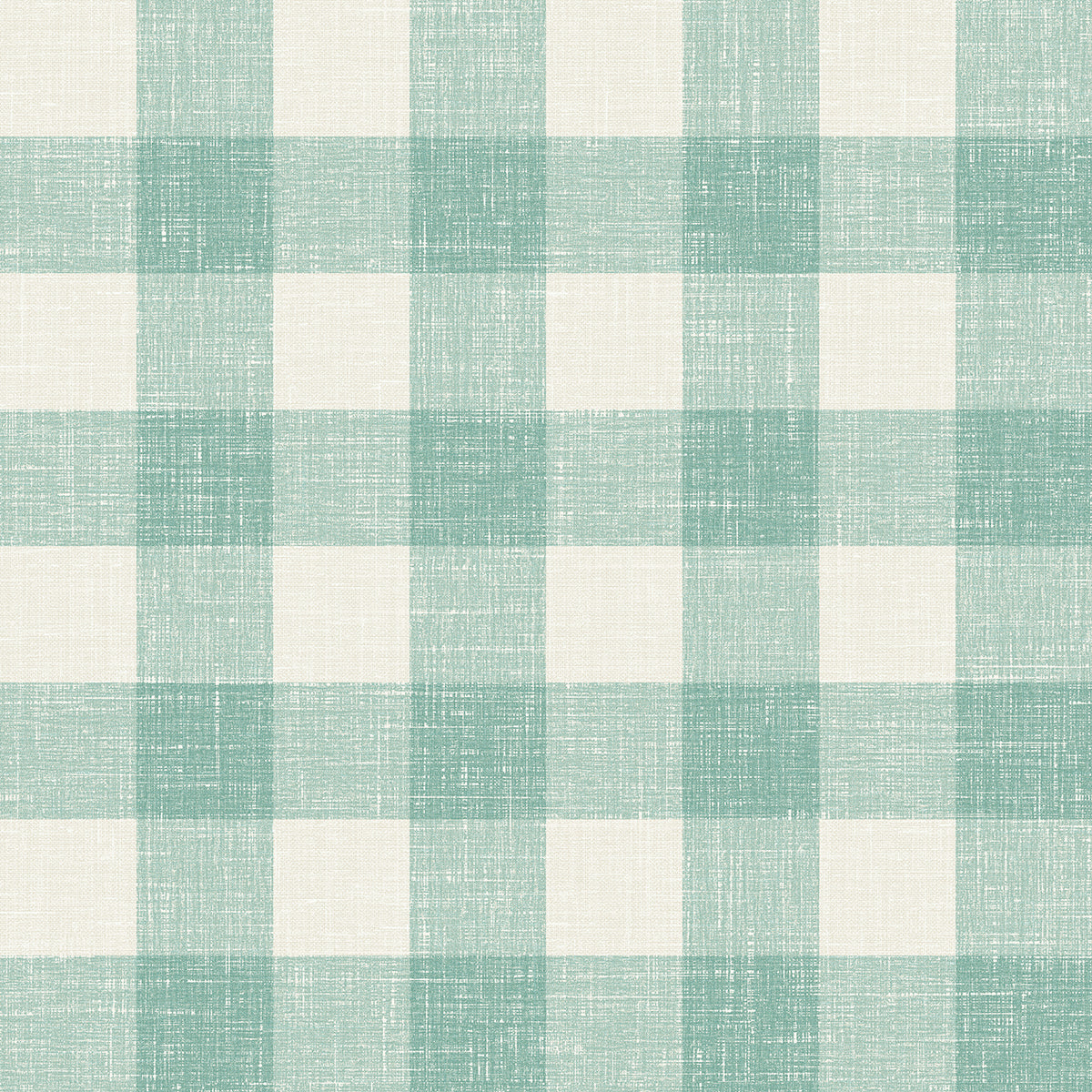 Seabrook Designs Bebe Gingham Minty Meadow Wallpaper Sample FC62314