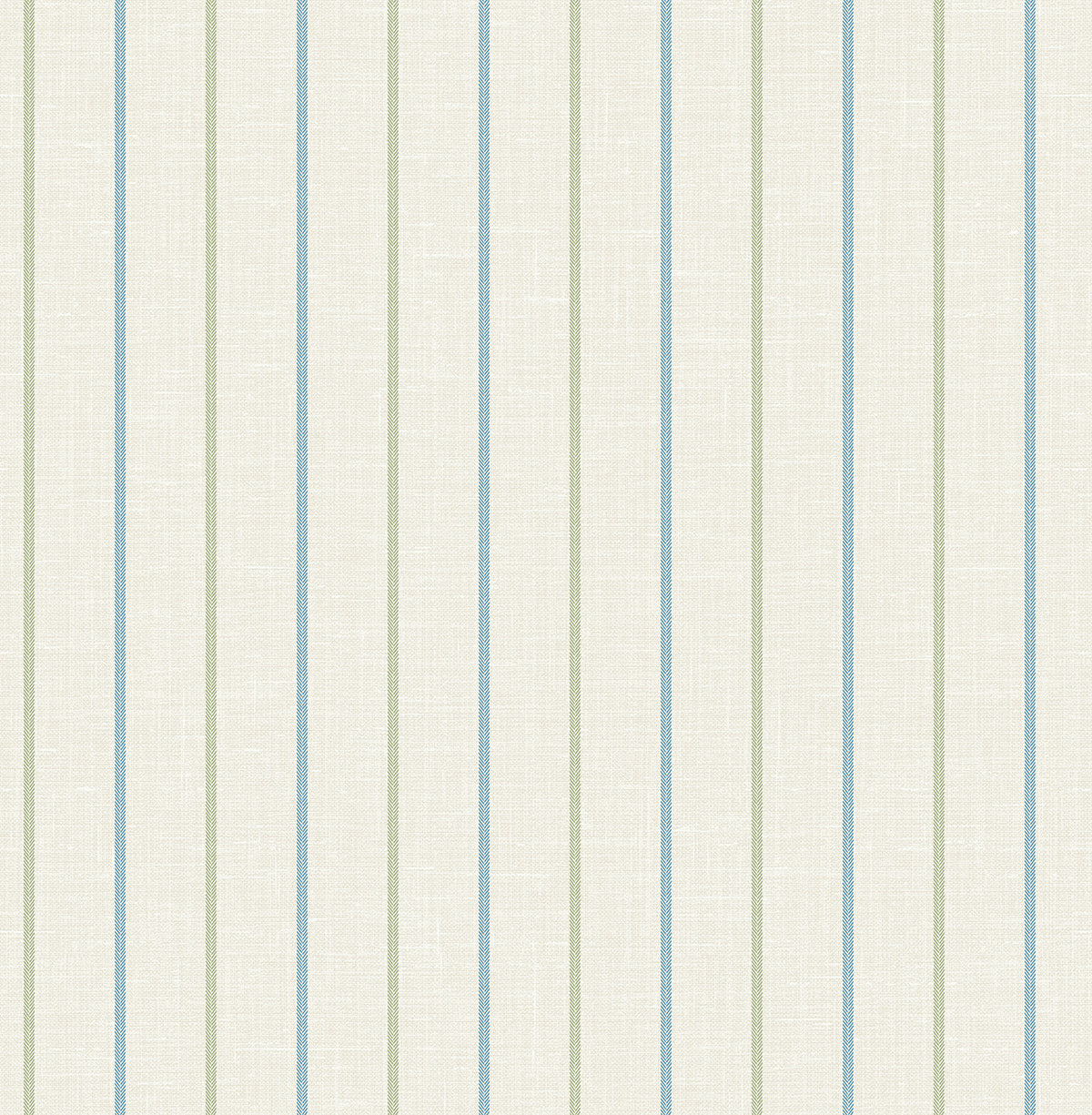 Seabrook Designs Andree Stripe French Blue & Pomme Wallpaper FC62512