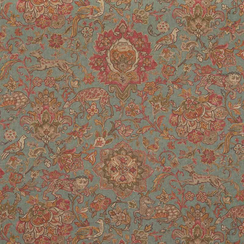 Mulberry Home Wild Things Teal Fabric Sample FD2005.R11.0