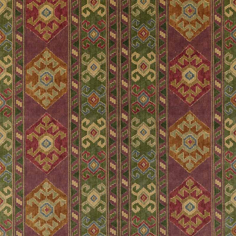 Mulberry Home Nomad Velvet Plum/Green Fabric Sample FD2009.H56.0