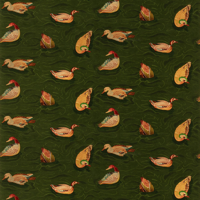 Mulberry Home Duck Pond Velvet Emerald Fabric Sample FD2024.S16.0
