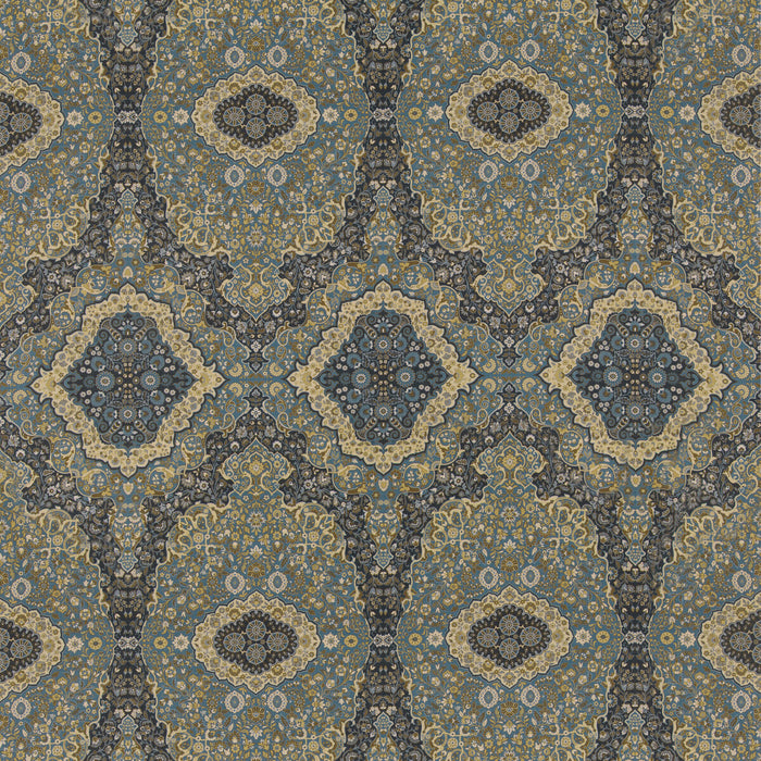 Mulberry Home Woodland Paisley Indigo Fabric FD2028.H10.0