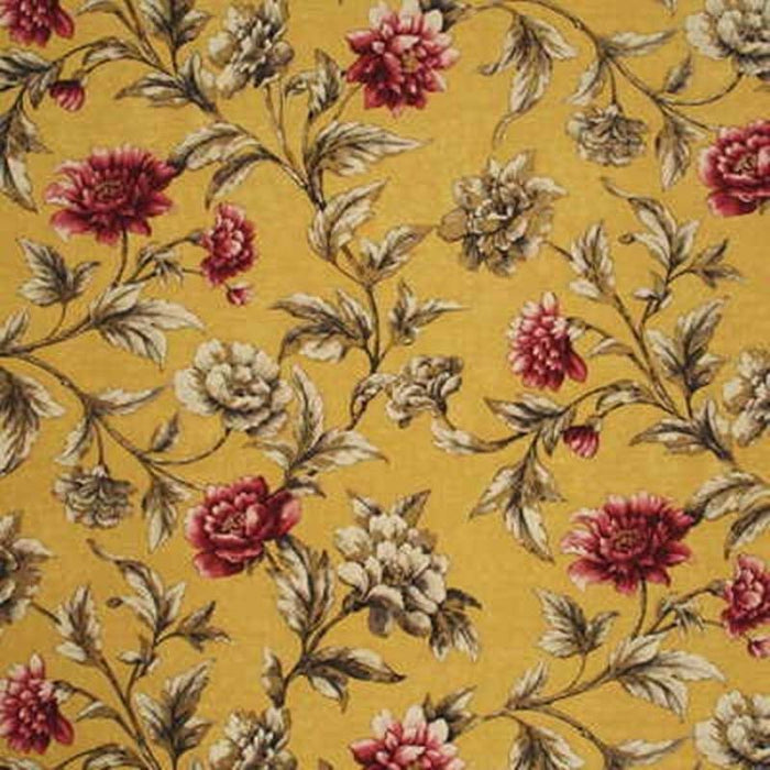 Mulberry Home Gilded Peony Soft Yellow/Pink Fabric Sample FD252.T67.0