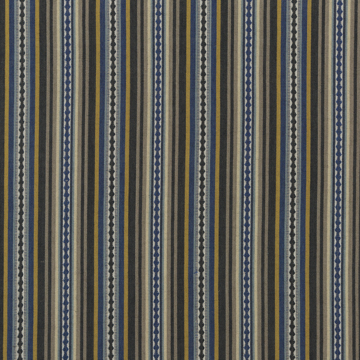 Mulberry Home Dalton Stripe Indigo/Ochre Fabric Sample FD731.H51.0