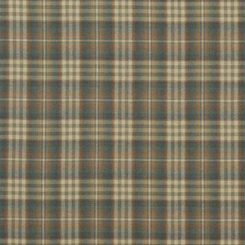 Mulberry Home Nevis Teal/Russet Fabric Sample FD748.R43.0