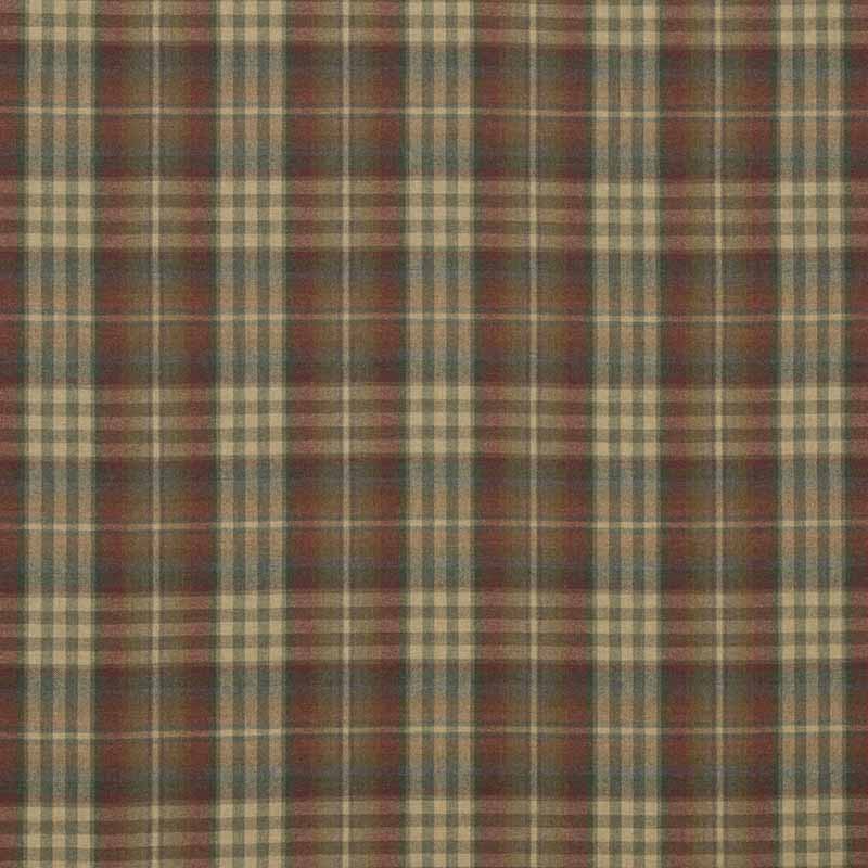 Mulberry Home Nevis Red/Green Fabric Sample FD748.V117.0