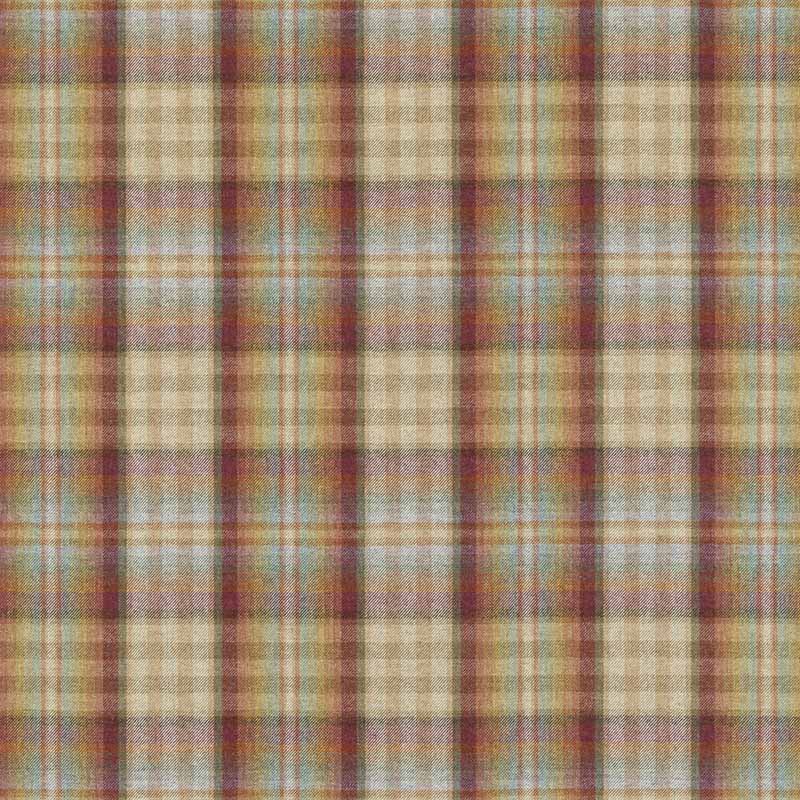 Mulberry Home Nevis Red/ Stone Fabric Sample FD748.V94.0