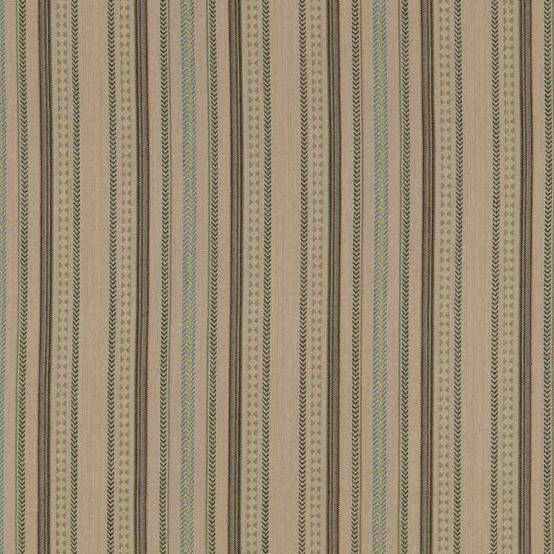 Mulberry Home Racing Stripe Lovat Fabric Sample FD788.R106.0