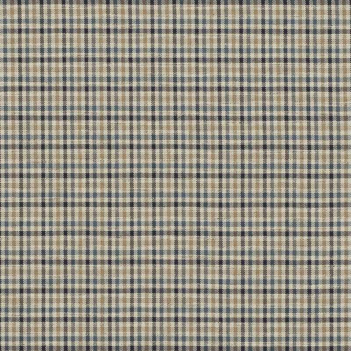 Mulberry Home Babington Check Indigo Fabric Sample FD810.H10.0