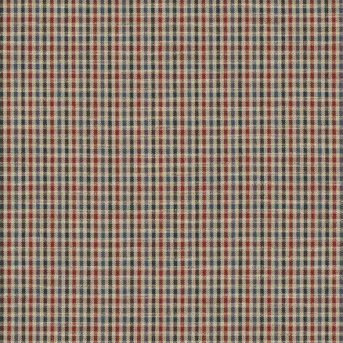 Mulberry Home Babington Check Red/Blue Fabric Sample FD810.V110.0