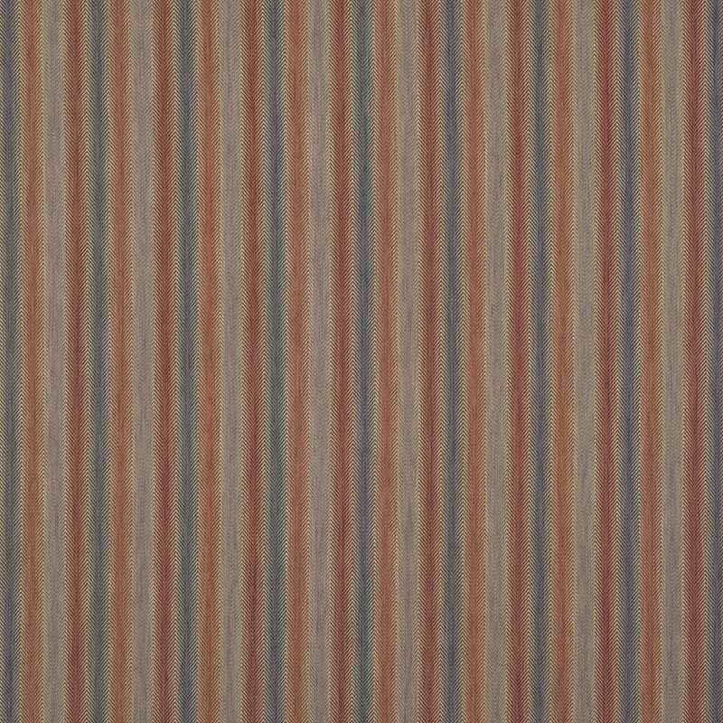 Mulberry Home Shepton Stripe Red/Blue Fabric Sample FD811.V110.0