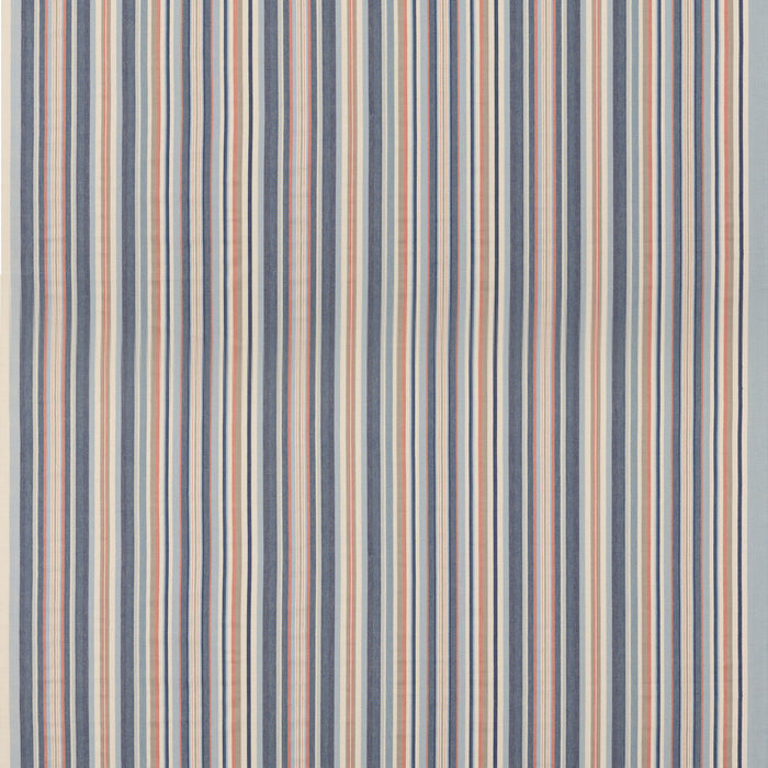 Mulberry Home Medford Stripe Blue/Rust Fabric Sample FD823.G103.0