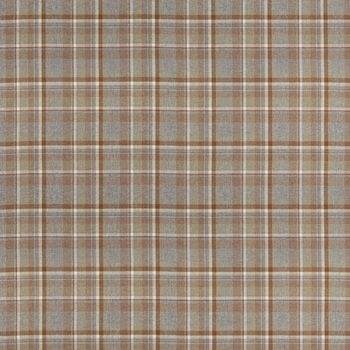 Mulberry Home Lindisfarne Plaid Fawn/Aqua Fabric FD838.L33.0