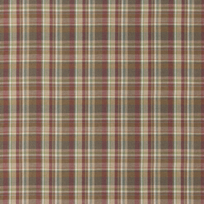 Mulberry Home Lindisfarne Plaid Red/Gold Fabric Sample FD838.V102.0