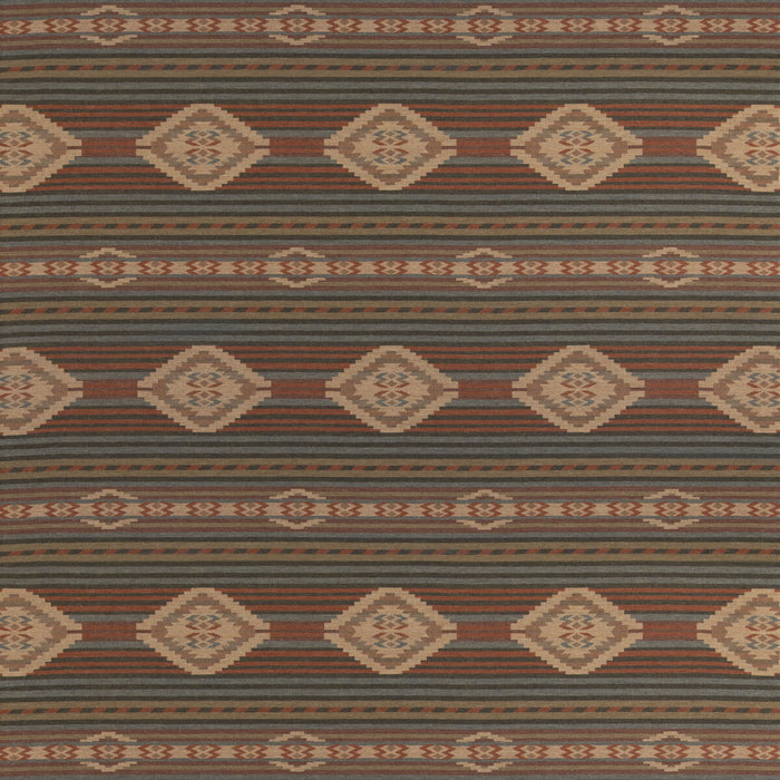 Mulberry Home Harlech Russet/Teal Fabric Sample FD840.V158.0