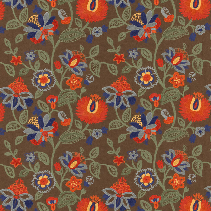 Mulberry Home Gorton Red/Teal Fabric FD845.V87.0