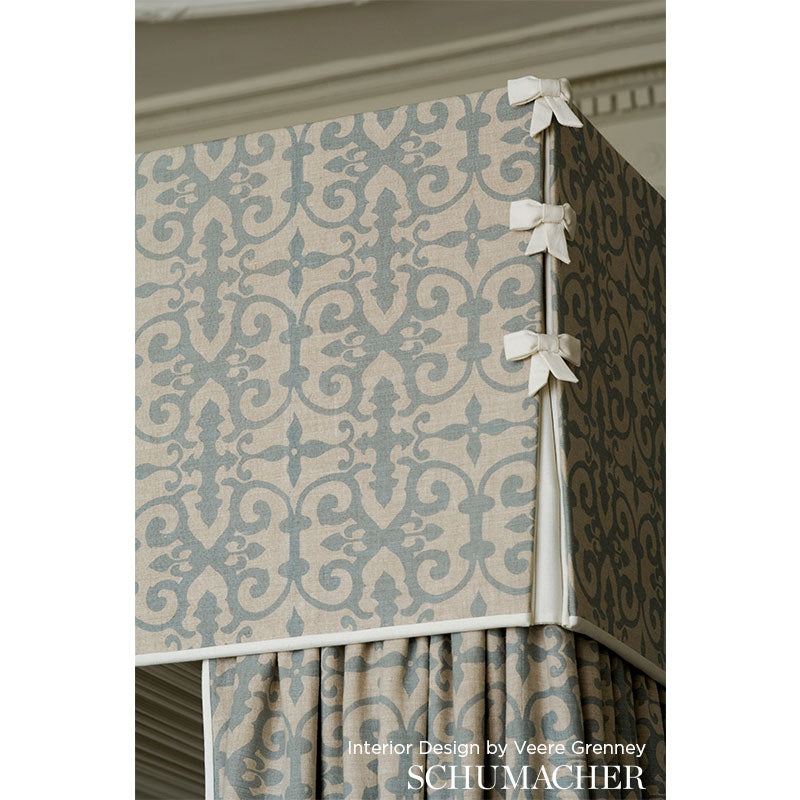 Schumacher Ferne Park Sage Fabric Sample FERN006