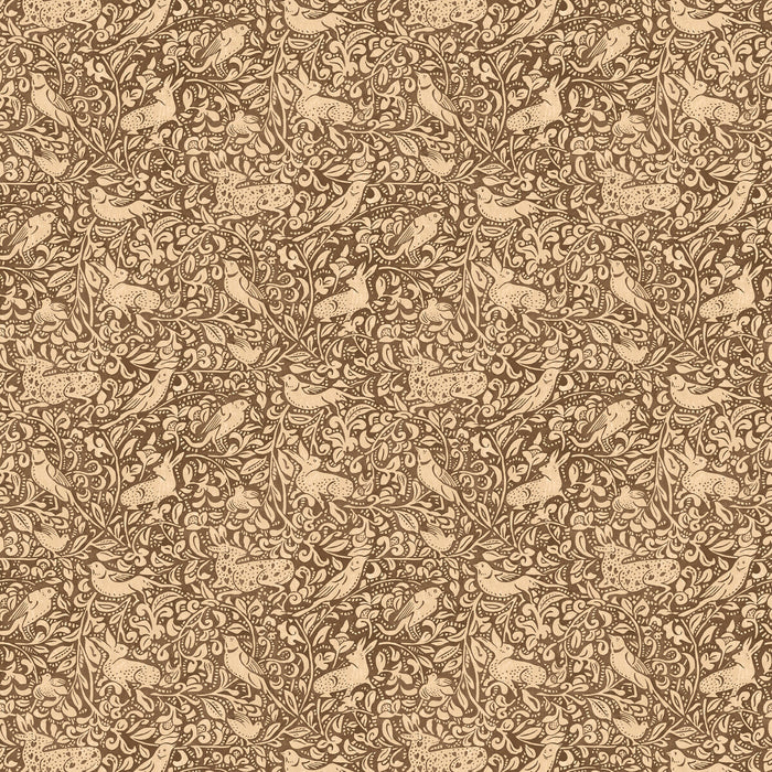 Mulberry Home Hedgerow Espresso Wallpaper Sample FG110.K74.0