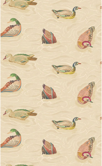 Mulberry Home Duck Pond Jewel Wallpaper Sample FG122.T46.0