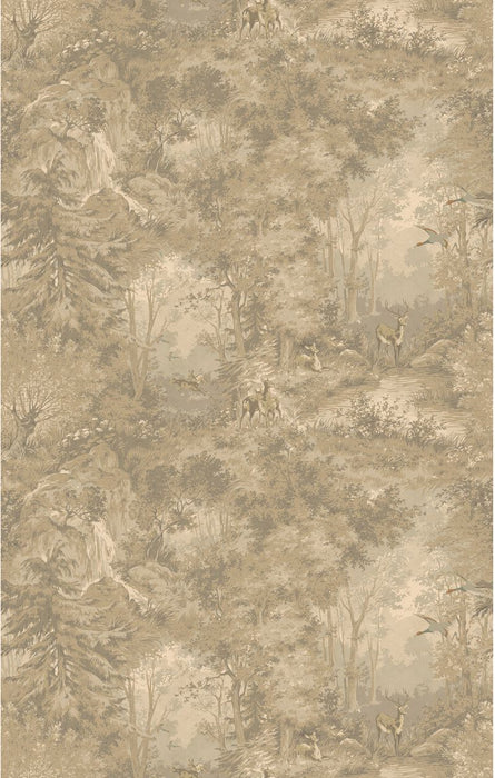 Mulberry Home Mulberry Woodland Woodsmoke Wallpaper Sample FG124.A15.0
