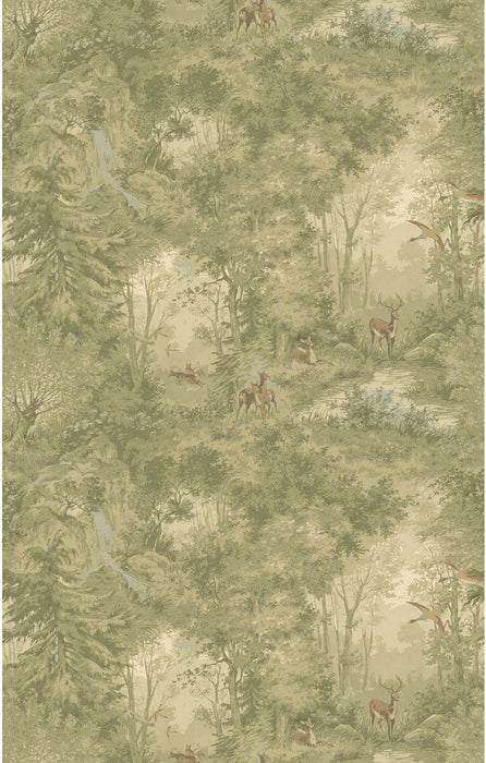 Mulberry Home Mulberry Woodland Misty Morning Wallpaper Sample FG124.A52.0