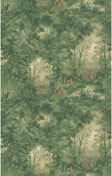 Mulberry Home Grand Mulberry Woodland Summer Wallpaper Sample FG125.S110.0