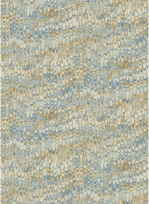 Mulberry Home End Paper Blue/Sand Wallpaper FG126.H59.0