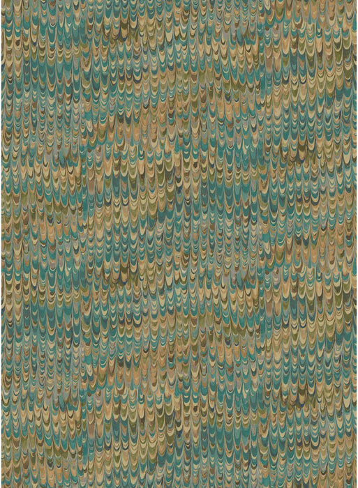 Mulberry Home End Paper Teal Wallpaper FG126.R11.0