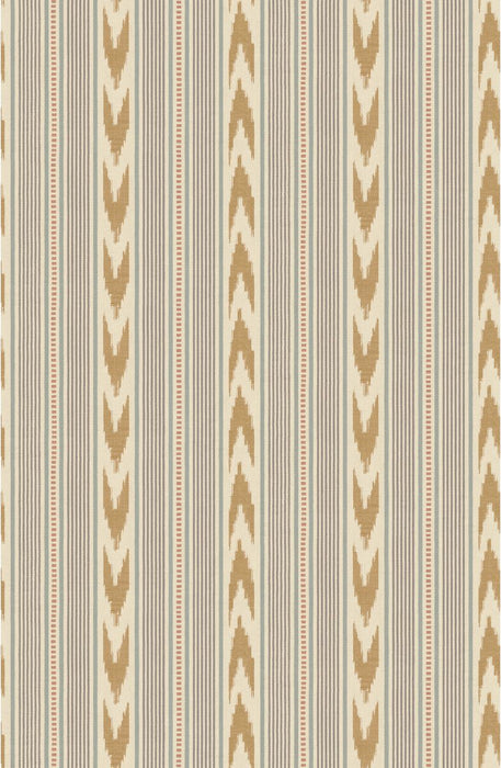 Mulberry Home Newport Stripe Blue/Sand Wallpaper Sample FG127.H59.0