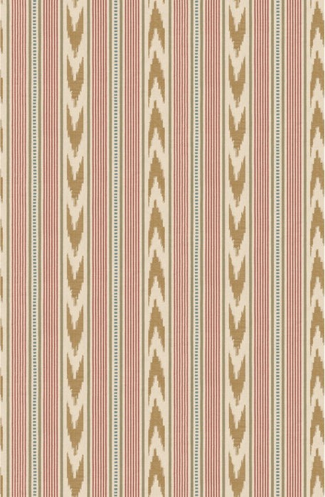 Mulberry Home Newport Stripe Old Red/Sand Wallpaper Sample FG127.V92.0