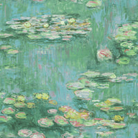 Seabrook Designs Lily Pads Gold, Green, And Pink Wallpaper FI71504