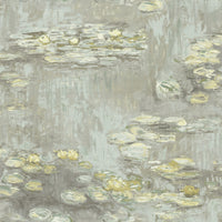 Seabrook Designs Lily Pads Gray, Powder Blue, And Gold Wallpaper FI71507