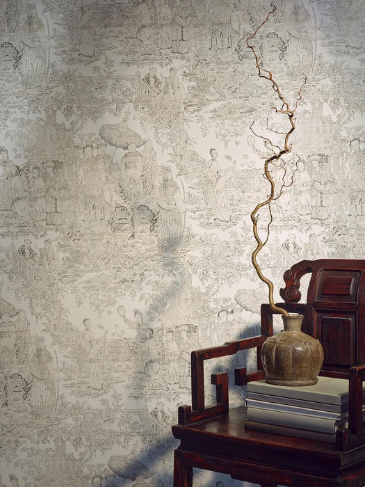 Pierre Frey Au palais petit Soie Wallpaper Sample FP054002