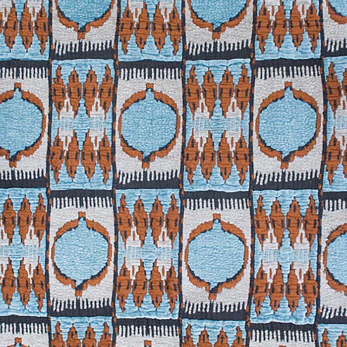 Gaston Y Daniela Cuzco Azul/Teja Fabric Sample GDT5571.003.0