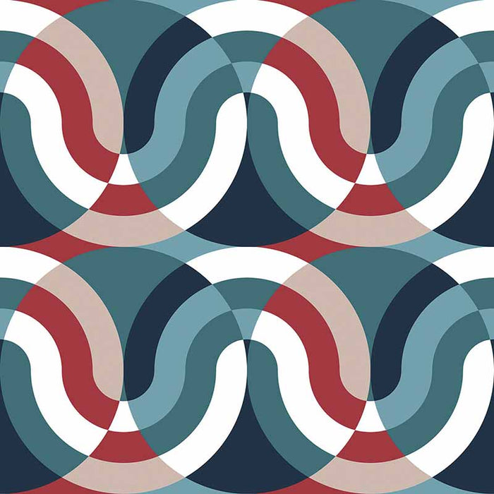 Gaston Y Daniela Kimi Azul/Rojo Fabric Sample GDT5624.001.0