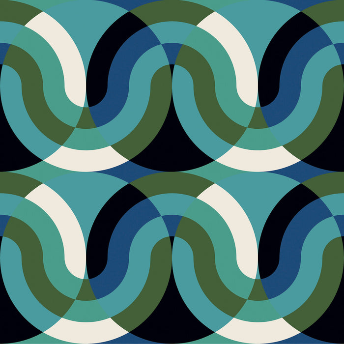 Gaston Y Daniela Kimi Azul/Verde Fabric Sample GDT5624.002.0