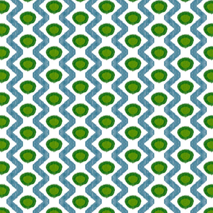 Gaston Y Daniela Cala Marsal Verde Azul Fabric Sample GDT5681.001.0