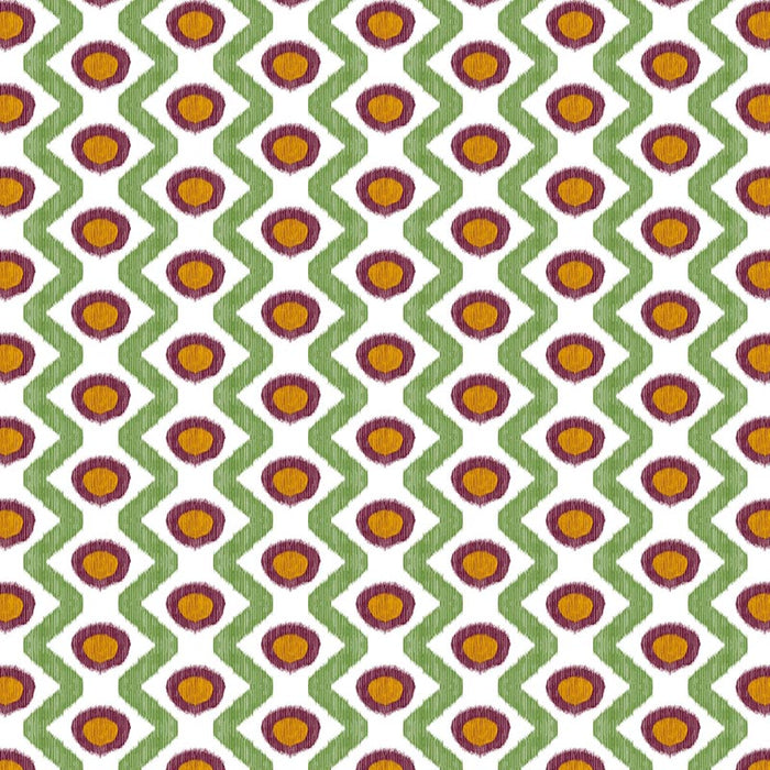 Gaston Y Daniela Cala Marsal Verde Burdeos Fabric Sample GDT5681.003.0