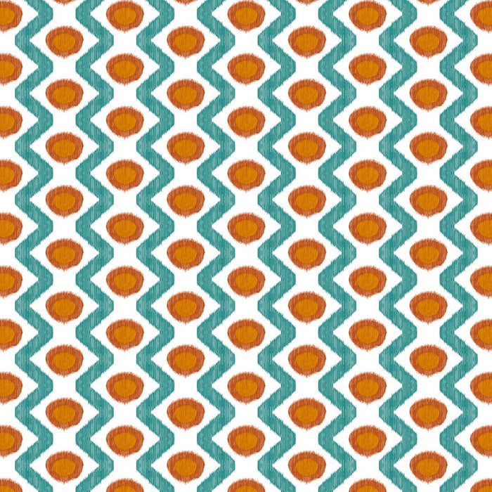 Gaston Y Daniela Cala Marsal Turquesa Teja Fabric Sample GDT5681.005.0