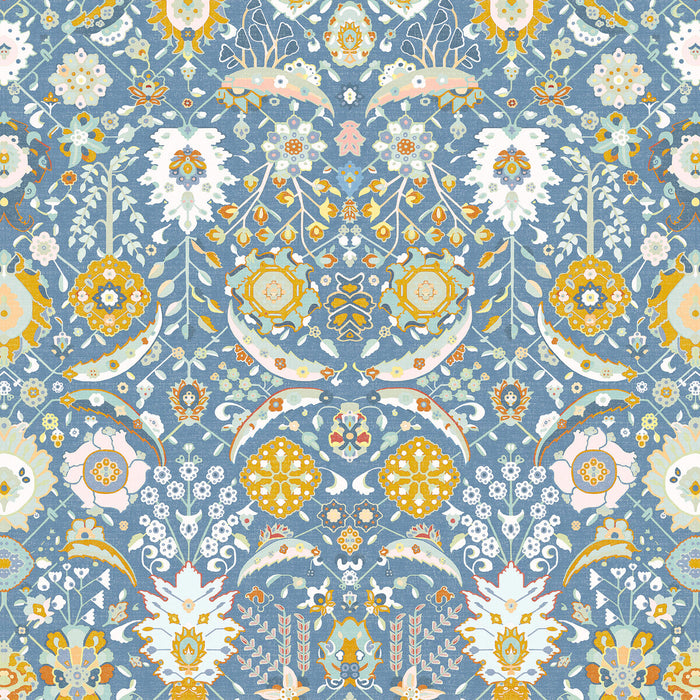 Gaston Y Daniela Eduarda Azul Fabric Sample GDT5792.001.0