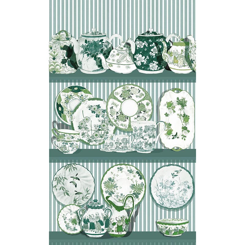 Gaston Y Daniela Tea Time Verde Wallpaper GDW5769.004.0
