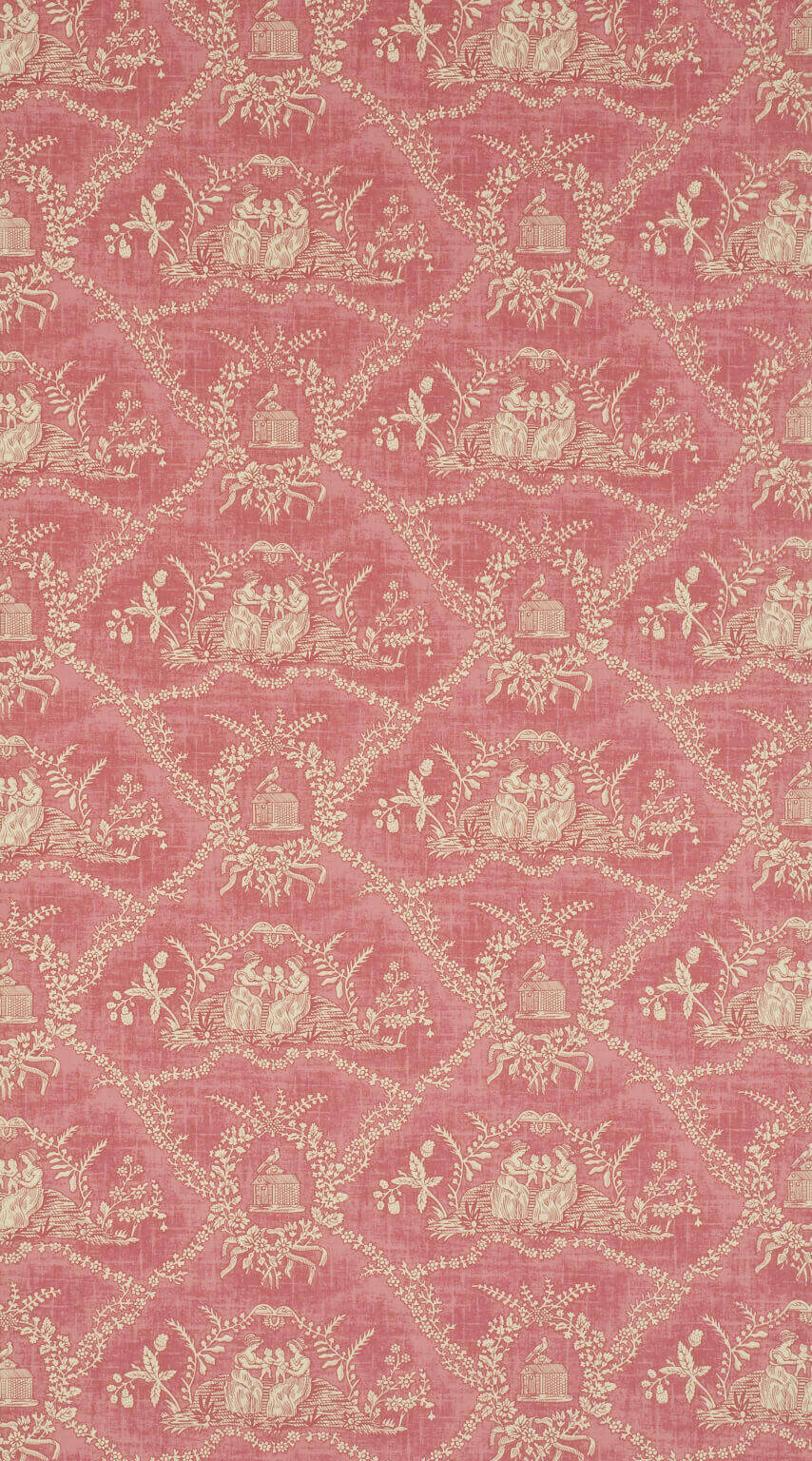 Pierre Frey Crespieres Rose Ancien Wallpaper Sample FP170002