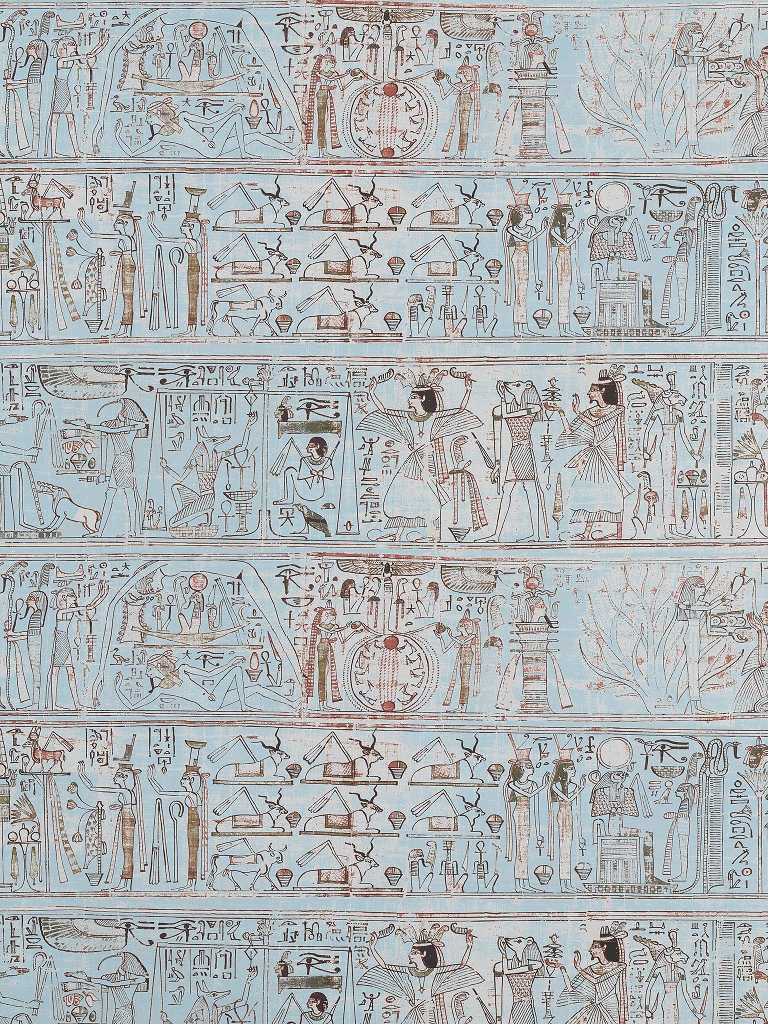 Pierre Frey Le Scribe Bleudunil Wallpaper Sample FP884003