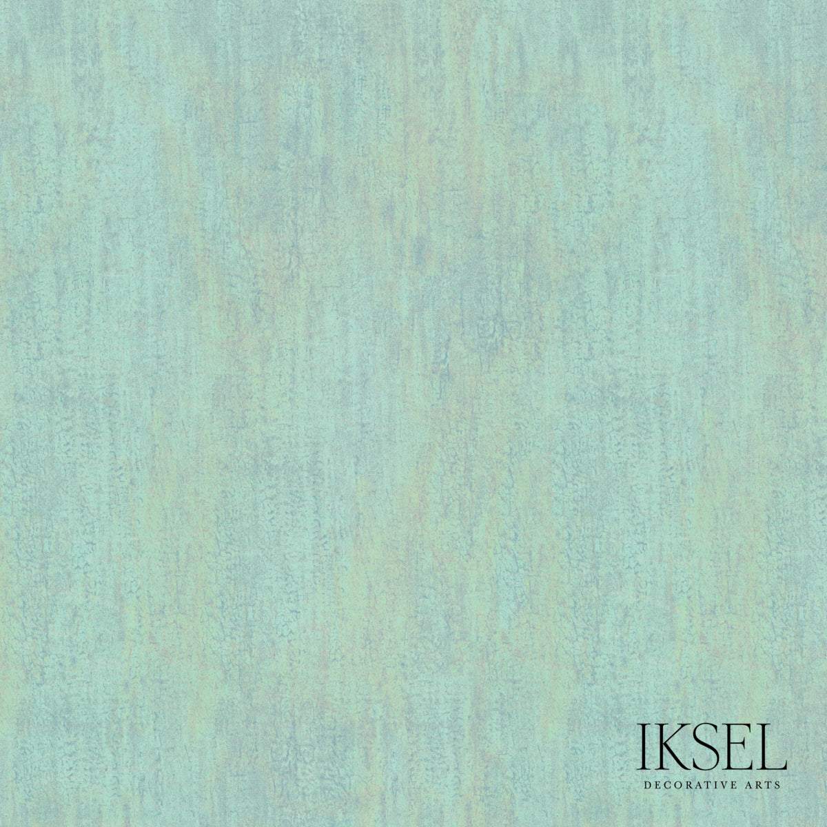 Schumacher Scenic Background Crackled Turquoise Wallpaper Sample GR101CS29