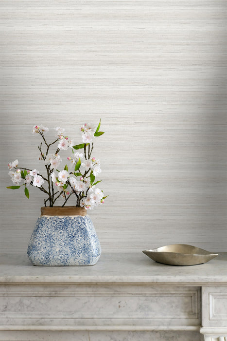 Seabrook Designs Meiya Highland White Wallpaper Sample GT30401