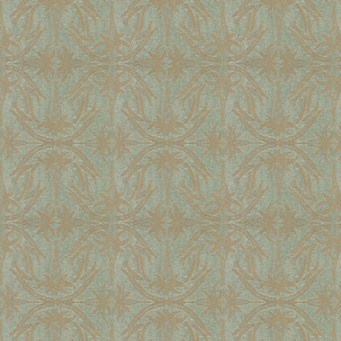 Lee Jofa Modern Lily Branch Aqua Fabric Sample GWF-2926.13.0