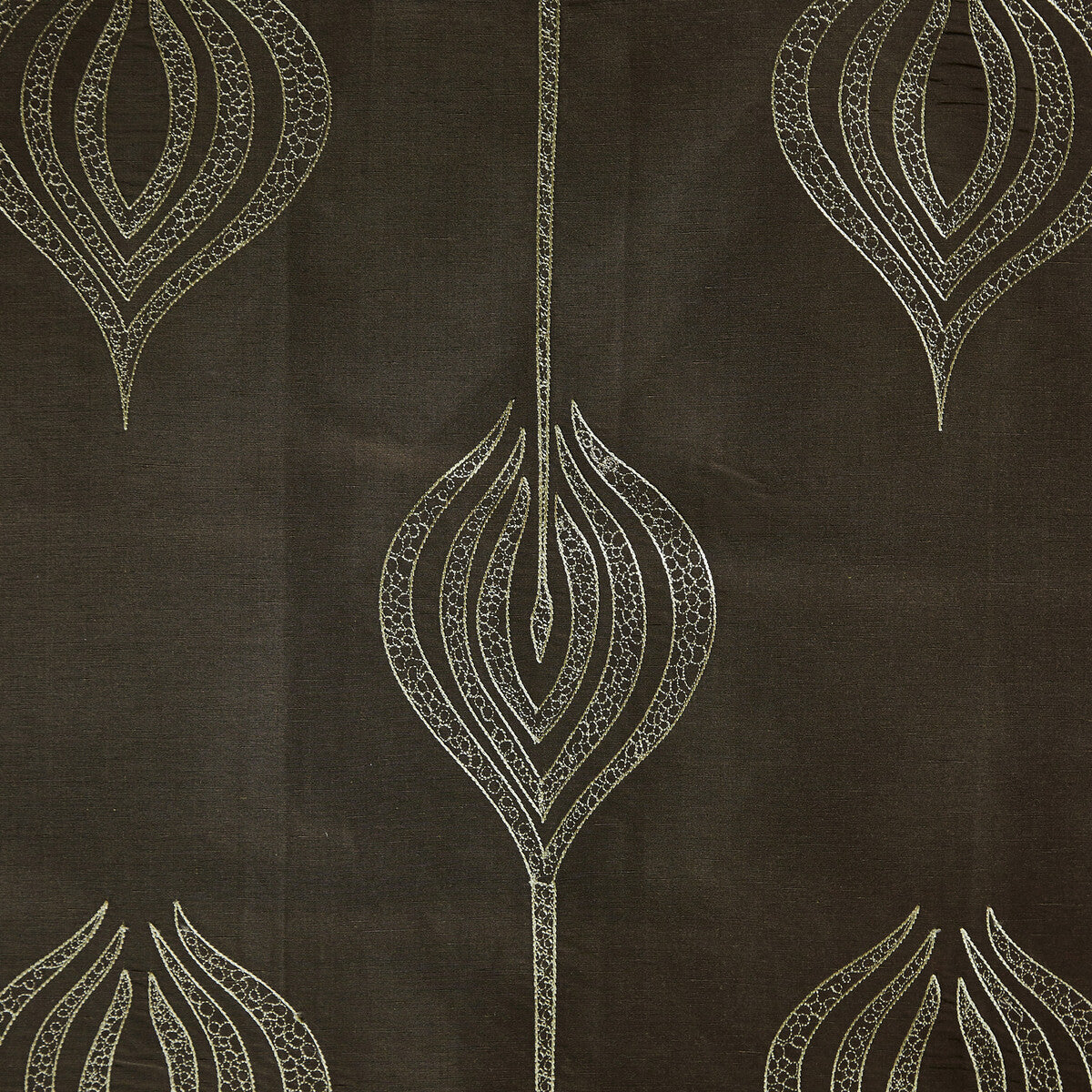 Lee Jofa Modern Tulip Embroidery Olive Fabric Sample GWF-2928.30.0